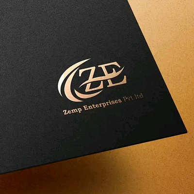 ( ZE ) ZEMP Enterprises logo with Logo mockup effect branding design graphic design illustration logo logodesign logomockup vector