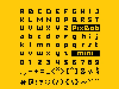 PixBob Mini - Premium Pixel Font (Preview) 8 bit 8bit asprite bibbob font fonts free font pixel pixel art