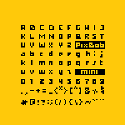 PixBob Mini - Premium Pixel Font (Preview) 8 bit 8bit asprite bibbob font fonts free font pixel pixel art