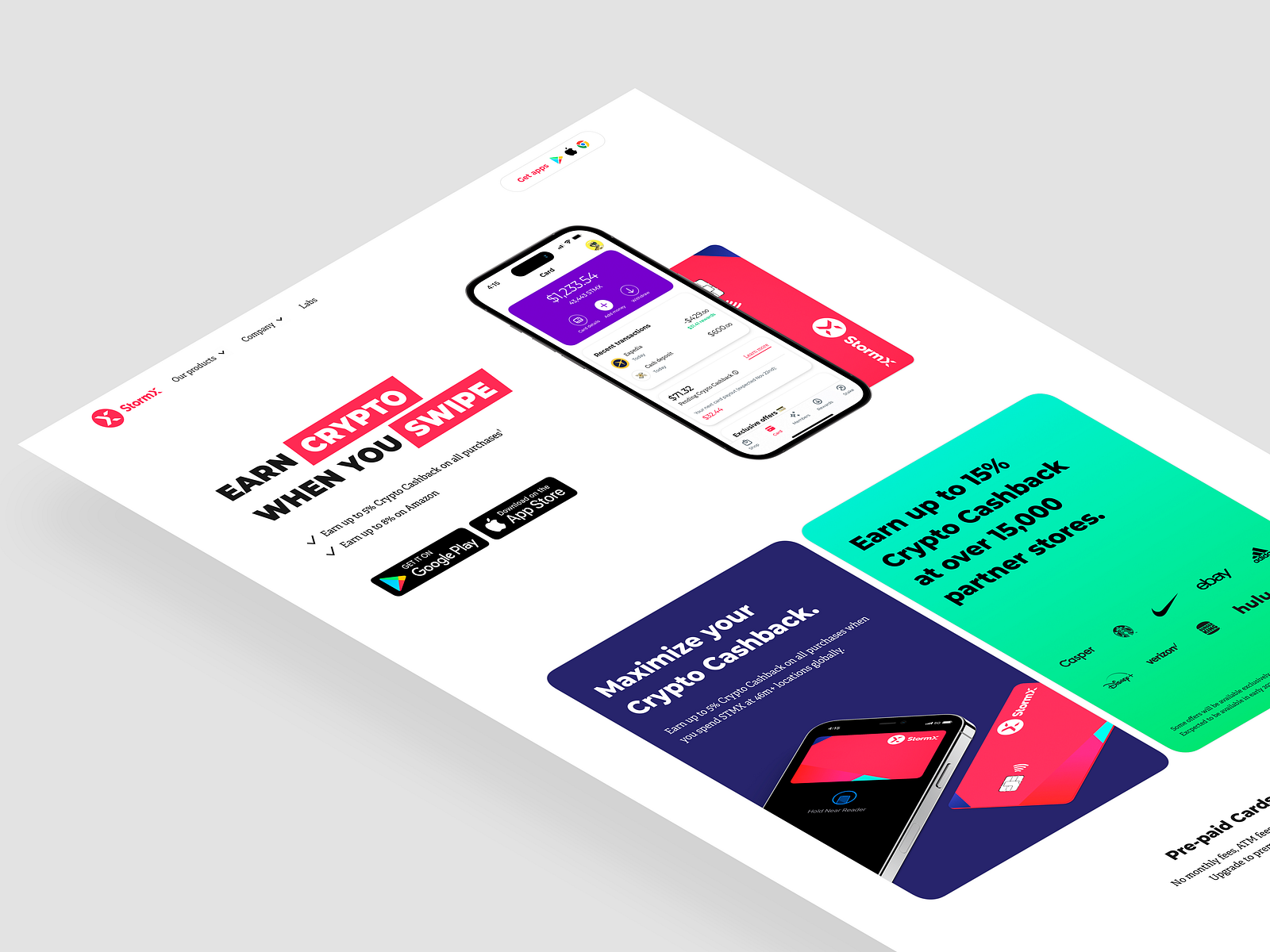 StormX Debit Card Website by Ollie on Dribbble