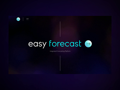 Homepage screen for forecasting and planning company 2022 after effects animation consulting dark dark ui design dribbble effectiveness figma forecasting homepage interaction landing page lp motion graphics planning ui webdesign website