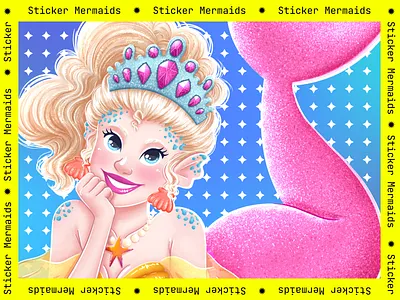 Beauty Mermaid animation art character character design character development design digital art girl character graphic design illustration mermaids mermay mermay2022 sticker sticker pack