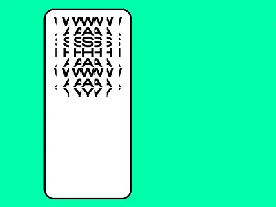 WASHAWAY animation figma high contrast kinetic kinetic typography swipe symmetry typography