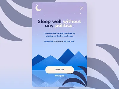 Browser extension exploration blue branding browser extension design filter graphic design illustration landscape mountains night purple ui ux