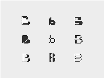 "B" concepting b design graphic design letters logo logomark modern simple vector