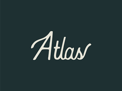 Atlas Logotype brand identity branding clothing company custom lettering design freelance design graphicdesign graphicdesigner handmade lettering logo logo mark logotype procreate script vintage