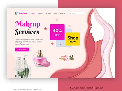 Website header design userinterface