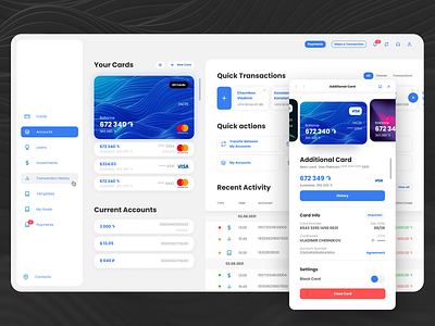 Desktop Version of Online Banking banking clean design desktop figma interface online banking ui ux web