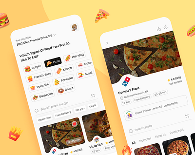 Food App UI burger clean ui design food food app food delivery app ios mobile app mobile app design mobile app ui pizza ui uiux