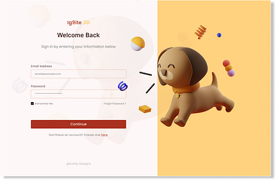 Simple Login page with 3D Characters 3d design illustration ui ux vector