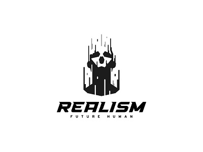 Future Human Logo business company logo design digital face future head human logo logo design logos modern robot simple technology virtual