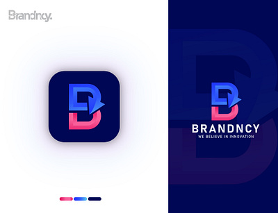 Brandncy - Letter B Logo Design 3d agencylogo animation branding creative design flat graphic design illustration logo logo animation logo design motion graphics ui vector