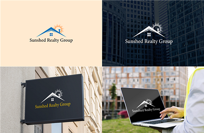 Sunshed Realty Group 2022 3d app art beautiful branding creative graphic design home identity illustration logo logo design minimalist modern logo property real estate trend ui vector