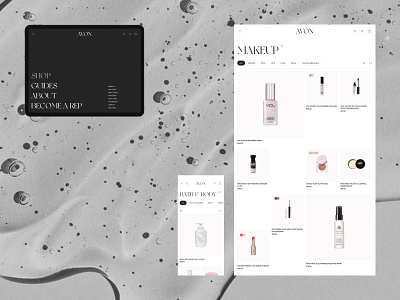 AVON REDESIGN CONCEPT avon beauty burger menu catalog cosmetics e commerce make up menu products redesign shop ui ux web design