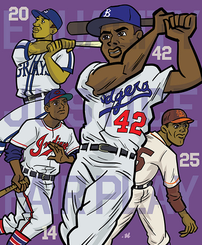 Barrier Breakers 42 baseball comics illustration jackierobinson joshgibson larrydoby satchelpaige