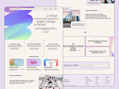 E-Learning web design / Education Platform / Online Course 3d animation branding design e learning education education platform elarning graphic design illustration landing page logo motion graphics onlinecourse ui uiux university ux web web design