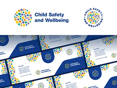 Child Safety and Wellbeing asset branding branding design bright custom custom design diverse fun graphic design illustration inclusive indigenous kids logo look and feel minimal non profit sub brand