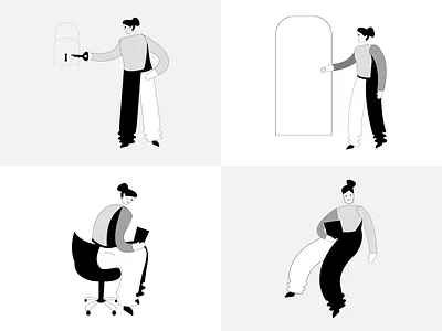 Pixe- Free Minimalist Illustrations #3 branding design dorik graphic design illustration ui vector