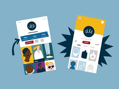 E-Commerce on Instagram commerce drawing illustration lifestyle ui ux