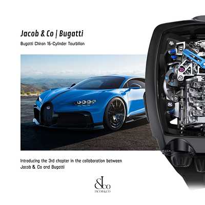 Jacob & Co + Bugatti Chiron content creation design graphic design illustration motion graphics typography