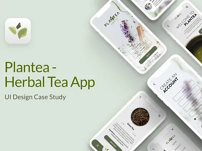 Plantea - Herbal tea delivery app app design graphic design illustration ios tea app tea mobile app ui ui design