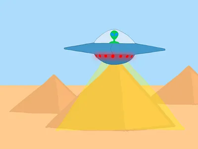 Alien in Piramide art design illustration nft photoshop инопланетянин пиррамида