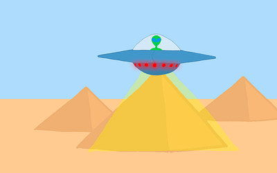 Alien in Piramide art design illustration nft photoshop инопланетянин пиррамида