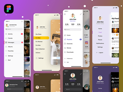 iOS Actions & Menus apple branding design figma graphic design illustration ios logo mobile portfolio template ui ux vector