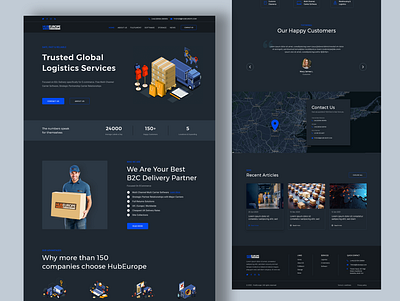 Logistics - Web Design app delivery design ecommerce graphic design landing page logistics shipping transport ui uiux ux web design website