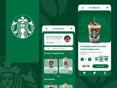 Starbucks Mobile App coffee designer figma graphic design mobile app starbuck starbuck coffee ui uiux design user interface website