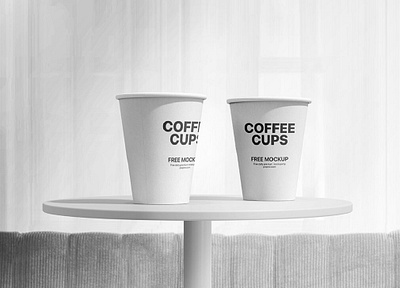 Free Coffee Cup Mockups PSD Template 3d animation branding design graphic design illustration logo motion graphics ui vector