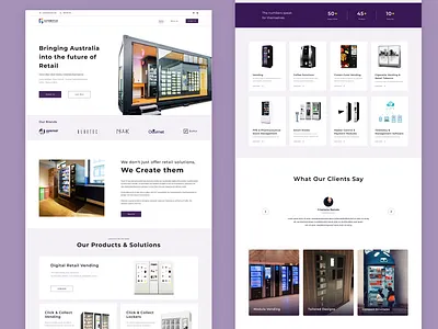 Auto Retail - Web Design automated retail retail business ui web design wending machines