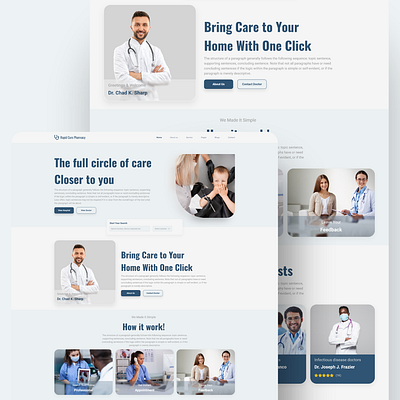 Doctor Landing Page Website UI design doctor healrth ui website xd