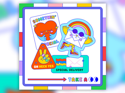 2022 Packaging Sticker Refresh badge design branding cartoon character design colorful packaging cute characters design face flat graphic design icon illustration logo mail packaging design packaging sticker shipping stickers vector vector graphic