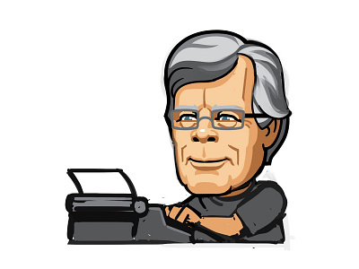 Stephen King cartooning character design stephen king