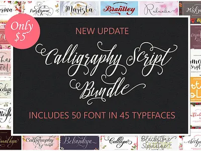 Calligraphy Script Bundles https://www.creativefabrica.com/desig calligraphy design elegant event font girl illustration script wedding