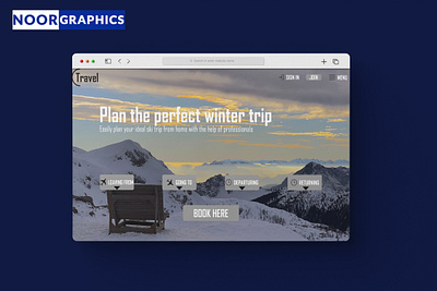 Front page User-Interface Design of Travel website design graphic design ui website