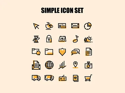 Simple Icon Set branding design graphic design icon illustration vector