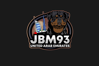 JBM 93 adobe illustrator art branding design dog drawing dubai graphicdesign illustration kennel logo rott rottweiler uae ui united arab emirates ux vector