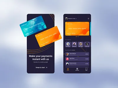 Mobile bank - App Design app bank banking app design finance finance app graphic design mobile design ui ux visual