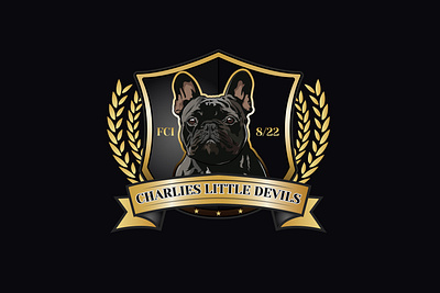 Charlies Little Devils adobe illustrator art artist branding design dog drawing french buldog gold graphic design graphicdesign illustration kennel logo motion graphics ui ux vector