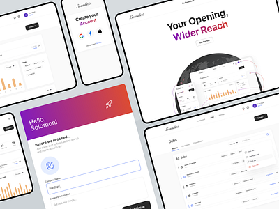 Boundless - Hiring platform Web App adobe xd app design boundless branding clean clean design creative design freelance platform hiring illustration logo platform ui ux design