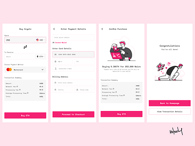 Crypto On-ramp Flow Design app design figma illustration mobile ui user interface
