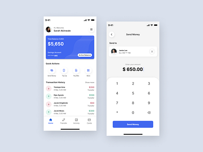 Mobile Banking App Concept app concept design design exploration interaction design mobile design product design ui ux visual design