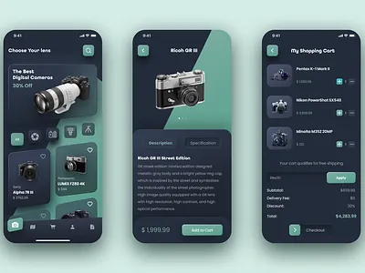 Pixelsco ( Ecommerce Mobile App) app design camera app ecommerce app ecommerce app design ecommerce design mobile app design ui ui design ui ux design uiux