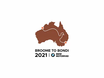 Broome to Bondi 2021 Logo branding design flat graphic design icon logo minimal