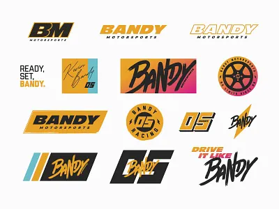 Bandy Motorsports Branding branding logos motorsports