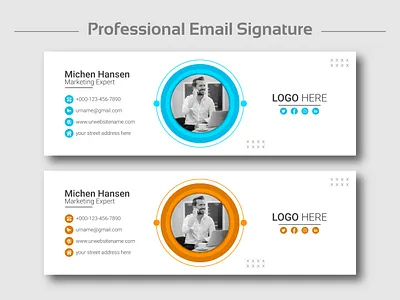 Email Signature Design Template banner cover design template email signature social media
