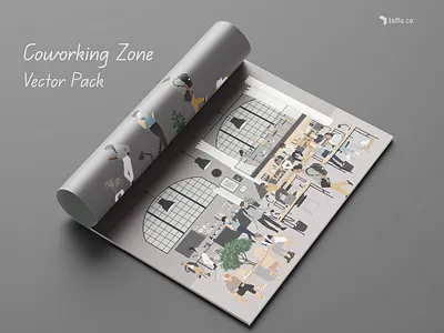 Coworking Themed Vectors adobeillustrator ai character design characters flatvector graphic design illustration office working
