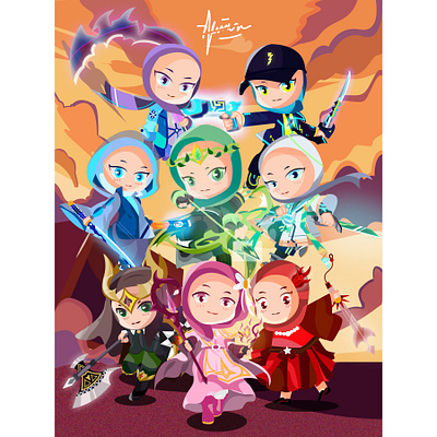 AM animation character design design digital art digital illustration digital paint graphic design illustration vector